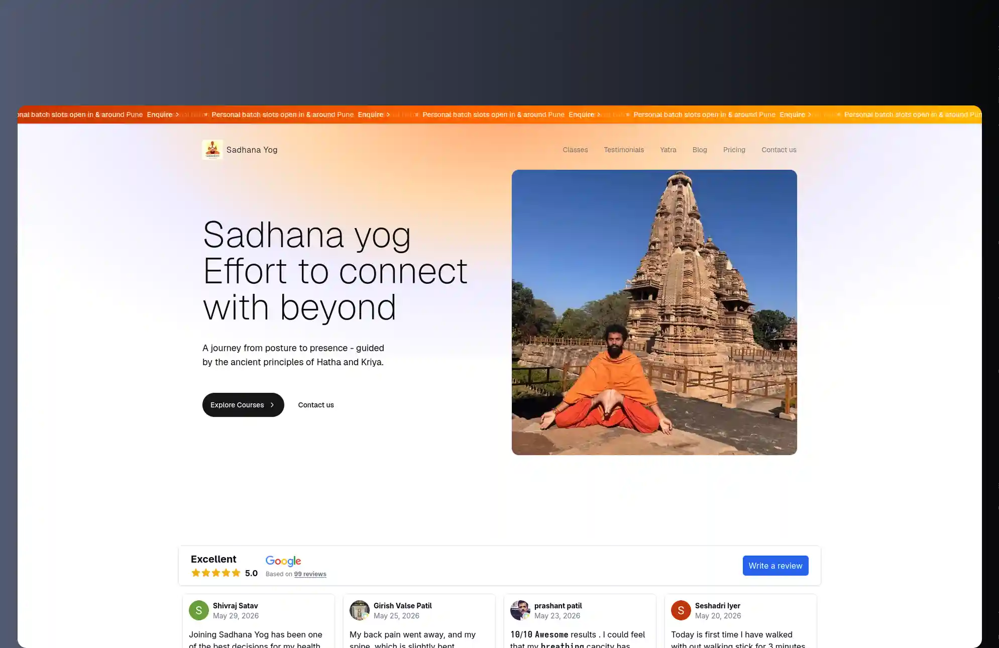 Calm, Conversion-Focused Homepage screenshot 1