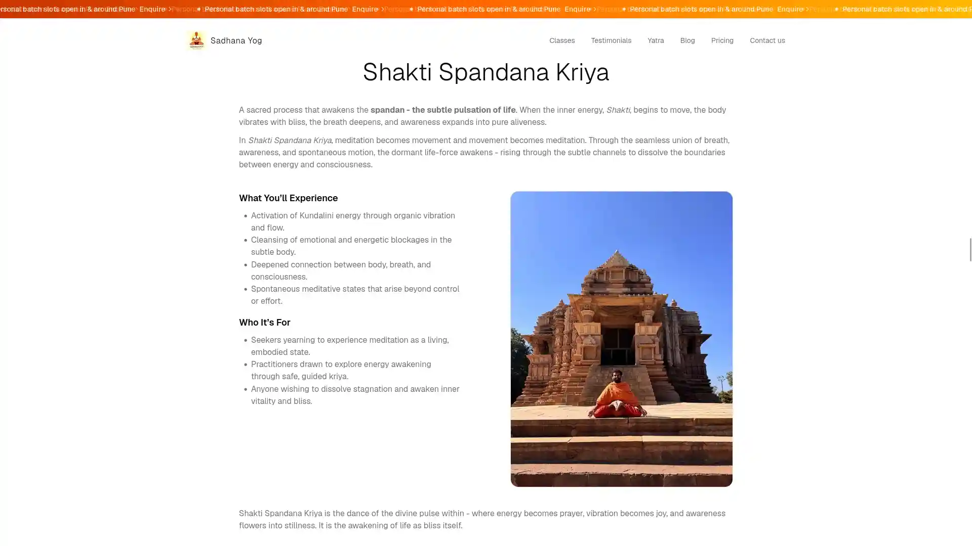 Ten Dedicated Class & Program sections screenshot 1